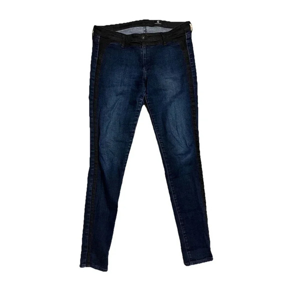 AG Adriano Goldschmied Two Toned Skinny Jeans Pants Blue Denim Ankle Size 29 R - Picture 1 of 6